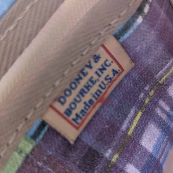 Vintage  Dooney & Bourke Rare Madras Plaid Picnic Ants Bag Purse - Picture 9 of 11